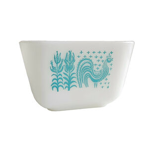 Vintage Pyrex Butterprint Amish Turquoise 501 Refrigerator Dish 1.5 Cup – No Lid